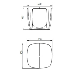 Tabouret de jardin design, tabouret extérieur polyethylene