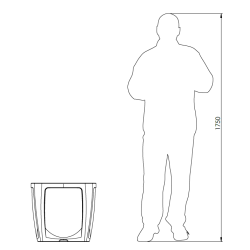 Tabouret de jardin design, tabouret extérieur polyethylene