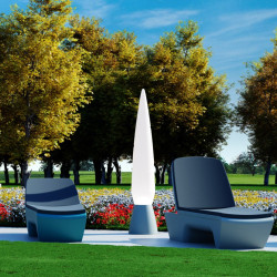 Luminaire extérieur LED sur pied, éclairage extérieur design terrasse jaune