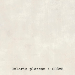 Table basse jardin design, table basse carrée coloris crème