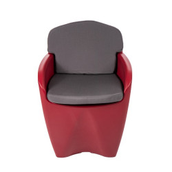 Coussin imperméable pour chaise de jardin avec dossier