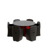 Table et chaise de jardin 6 personnes, mobilier de jardin design 6 places