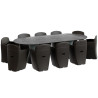 Table ovale et chaise de jardin design 10 personnes, salon de jardin repas 10 places