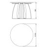 Table basse de jardin ronde haute gamme, table basse design contemporaine