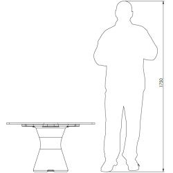 Table basse marbre noir haute gamme, table basse carré design jardin