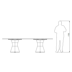 Table ovale marbre noir 10 personnes, table de jardin design ovale haute gamme