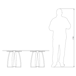 Table basse de jardin ovale, table basse ovale design crème