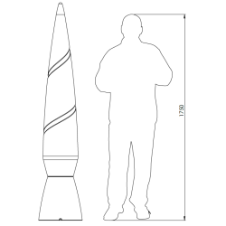 Luminaire extérieur LED sur pied, éclairage extérieur design terrasse jaune