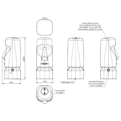 Récupérateur eau de pluie 1000L MOAI, cuve récupérateur eau design