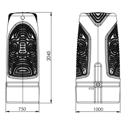 Récupérateur eau de pluie design 1000 litres ETHNO, récupérateur eau de pluie décoratif