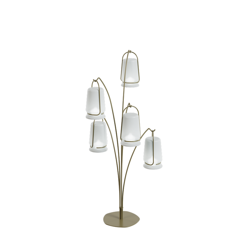 Lampadaire extérieur sur pied design, arbre lumineux de jardin LED