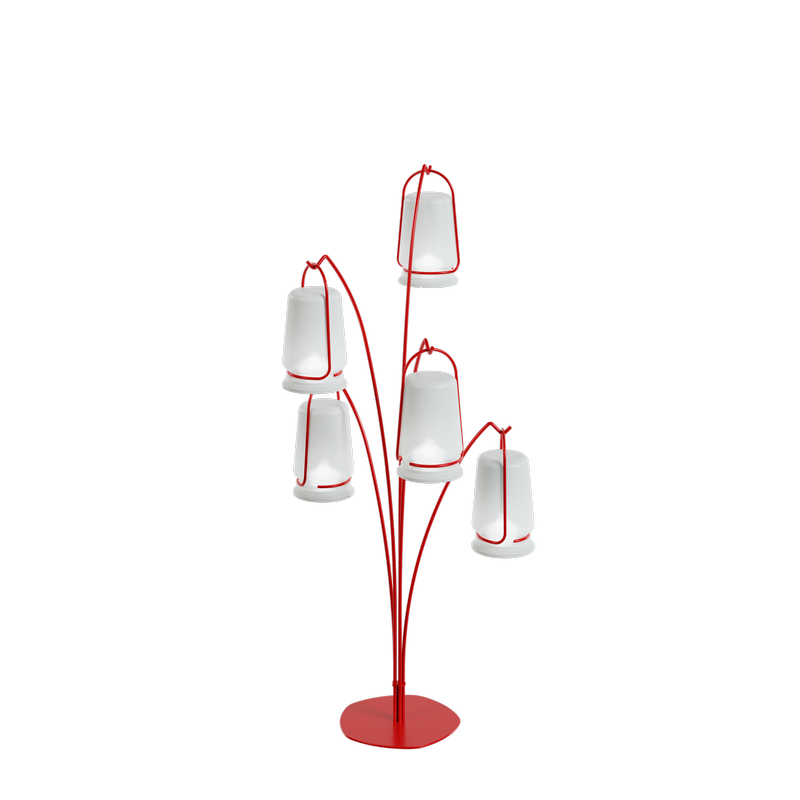 Lampadaire extérieur sur pied moderne, arbre décoratif lumineux LED extérieur