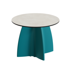 Table basse de jardin ronde haute gamme, table basse design contemporaine