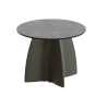 Table basse design en marbre noir, table basse ronde moderne de jardin
