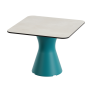 Table basse jardin design, table basse carrée coloris crème