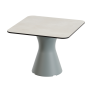 Table basse jardin design, table basse carrée coloris crème