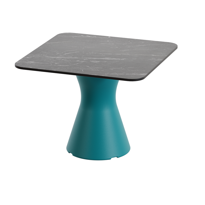 Table basse marbre noir haute gamme, table basse carré design jardin