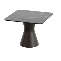 Table basse marbre noir haute gamme, table basse carré design jardin