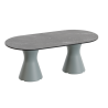 Table basse de jardin design marbe noir, table basse ovale haute gamme