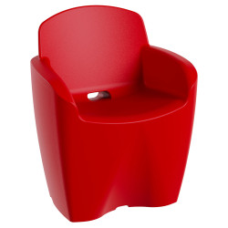 Fauteuil de jardin moderne haute gamme, fauteuil polypropylène design extérieur