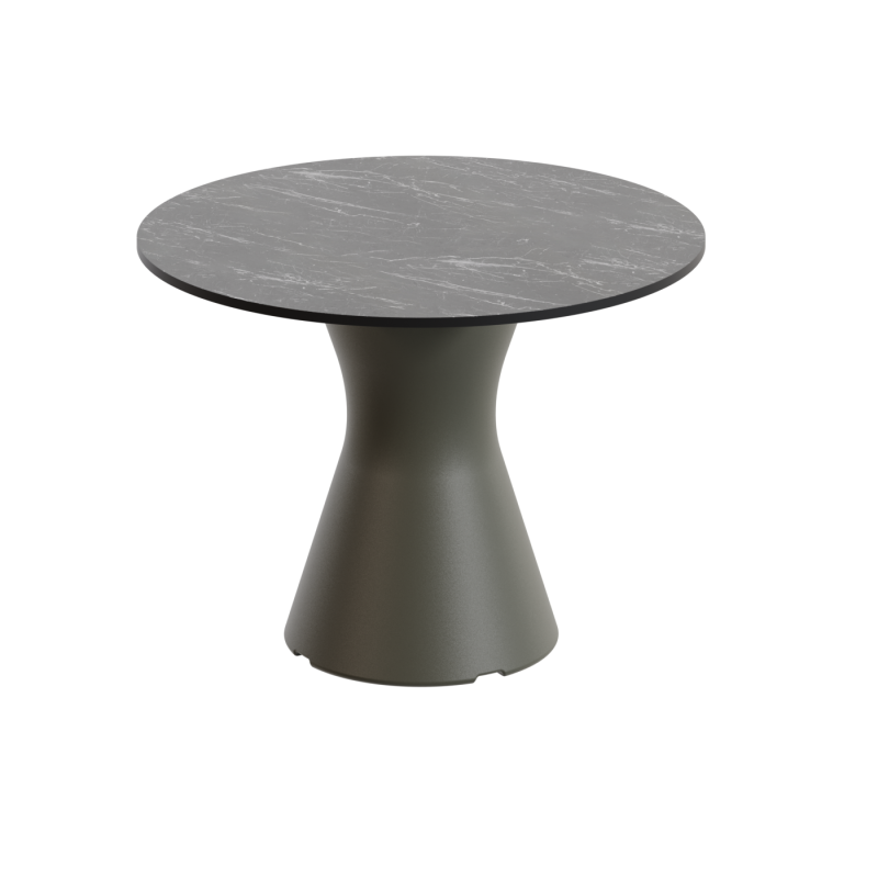 Table basse ronde en marbre noir, table basse ronde design jardin