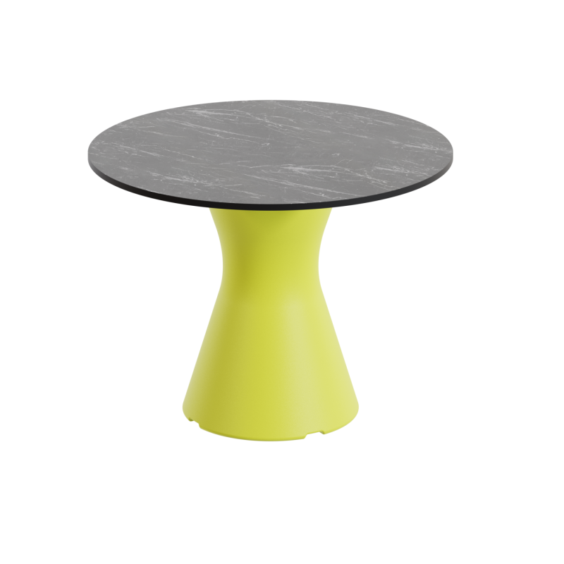 Table basse ronde en marbre noir, table basse ronde design jardin