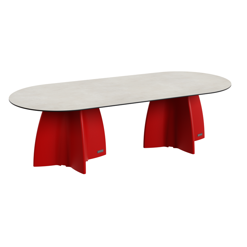Grande table de jardin design, table extérieur 10 personnes haute gamme