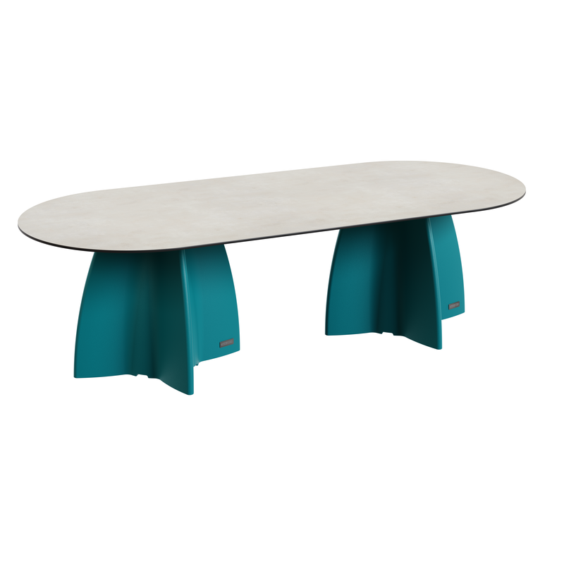 Grande table de jardin design, table extérieur 10 personnes haute gamme