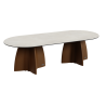 Grande table de jardin design, table extérieur 10 personnes haute gamme