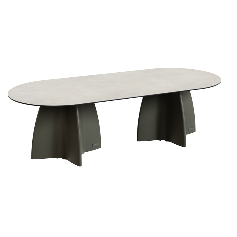 Grande table de jardin design, table extérieur 10 personnes haute gamme