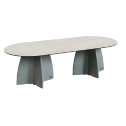 Grande table de jardin design, table extérieur 10 personnes haute gamme