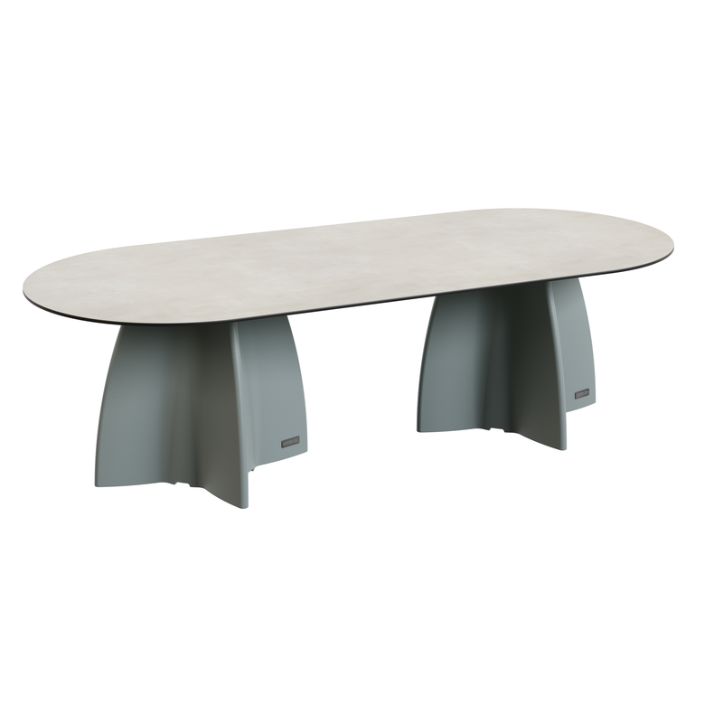 Grande table de jardin design, table extérieur 10 personnes haute gamme
