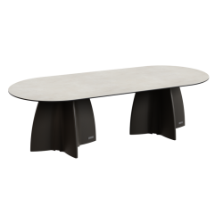 Grande table de jardin design, table extérieur 10 personnes haute gamme