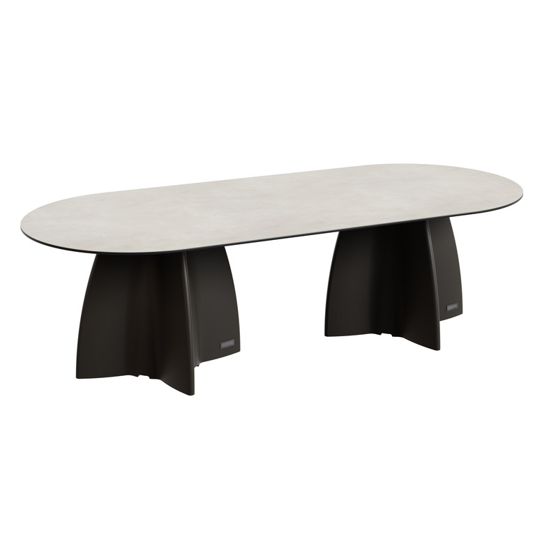Grande table de jardin design, table extérieur 10 personnes haute gamme