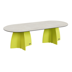 Grande table de jardin design, table extérieur 10 personnes haute gamme