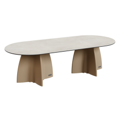 Grande table de jardin design, table extérieur 10 personnes haute gamme