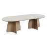 Grande table de jardin design, table extérieur 10 personnes haute gamme