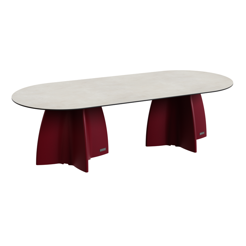 Grande table de jardin design, table extérieur 10 personnes haute gamme