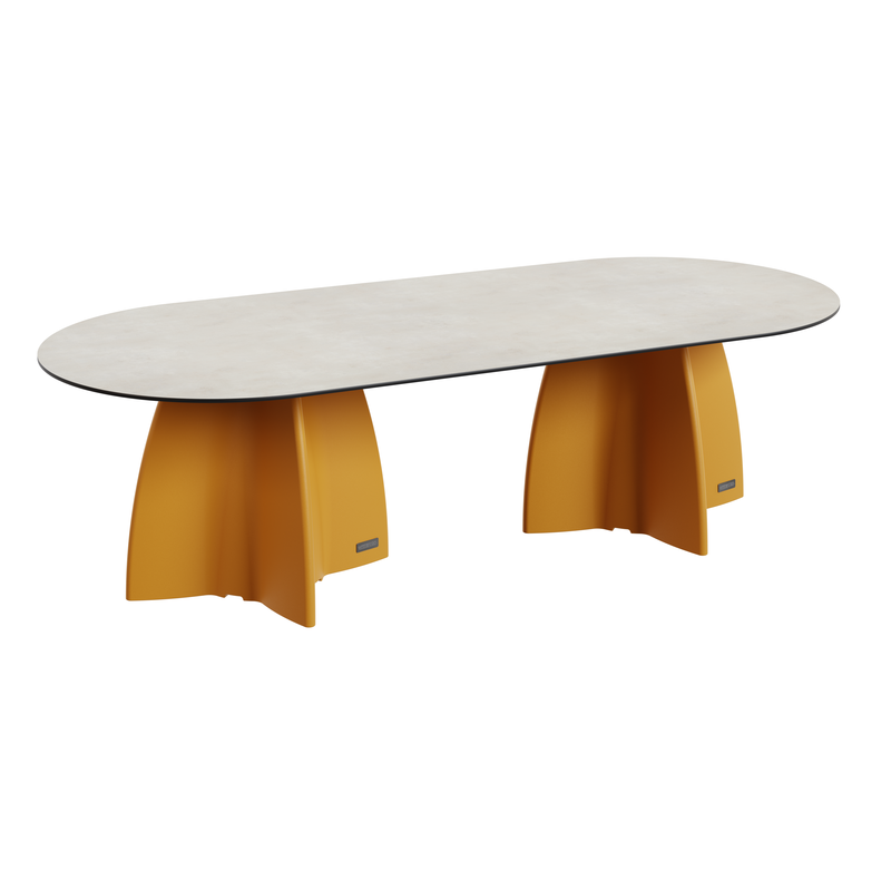 Grande table de jardin design, table extérieur 10 personnes haute gamme