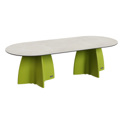 Grande table de jardin design, table extérieur 10 personnes haute gamme