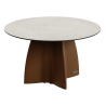 Table de jardin design ronde, table ronde extérieur 6 personnes