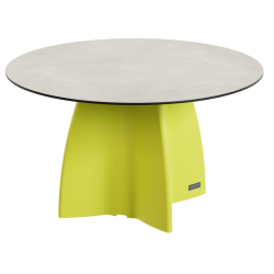 Table de jardin design ronde, table ronde extérieur 6 personnes