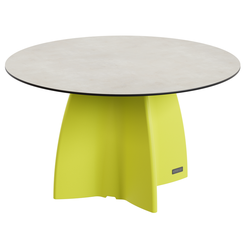Table de jardin design ronde, table ronde extérieur 6 personnes
