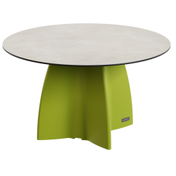 Table de jardin design ronde, table ronde extérieur 6 personnes
