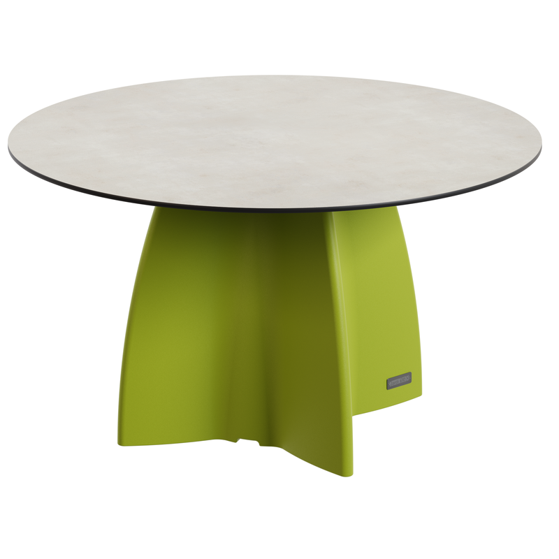 Table de jardin design ronde, table ronde extérieur 6 personnes