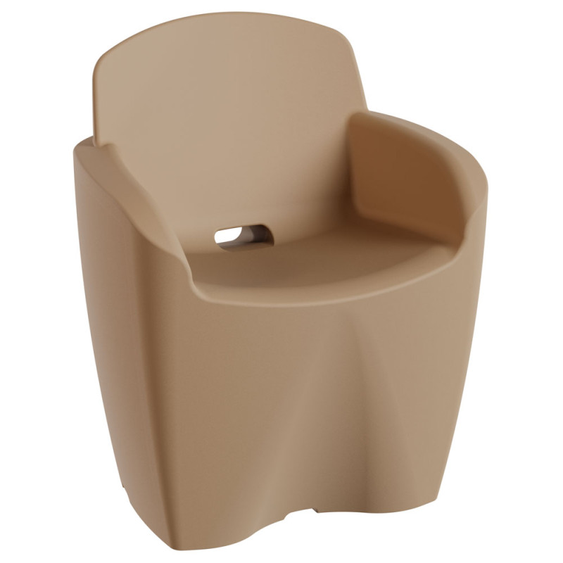 Fauteuil de jardin moderne haute gamme, fauteuil polypropylène design extérieur