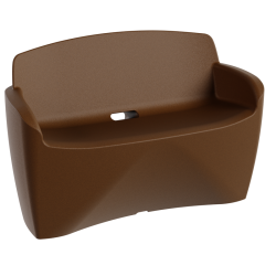 Canapé extérieur 2 places design, banc de jardin polyéthylène