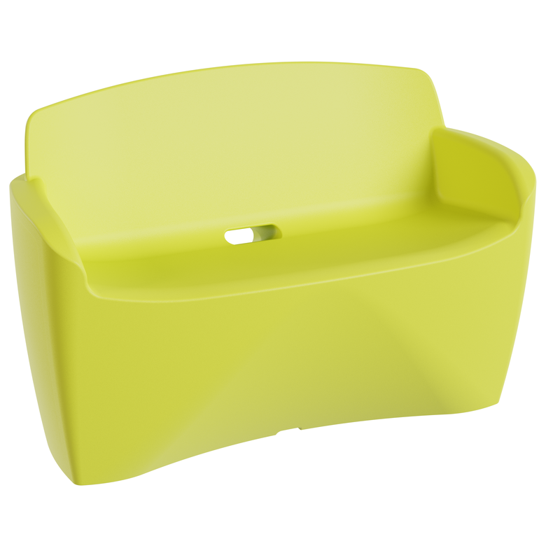 Canapé extérieur 2 places design, banc de jardin polyéthylène