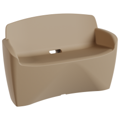 Canapé extérieur 2 places design, banc de jardin polyéthylène