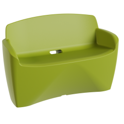 Canapé extérieur 2 places design, banc de jardin polyéthylène